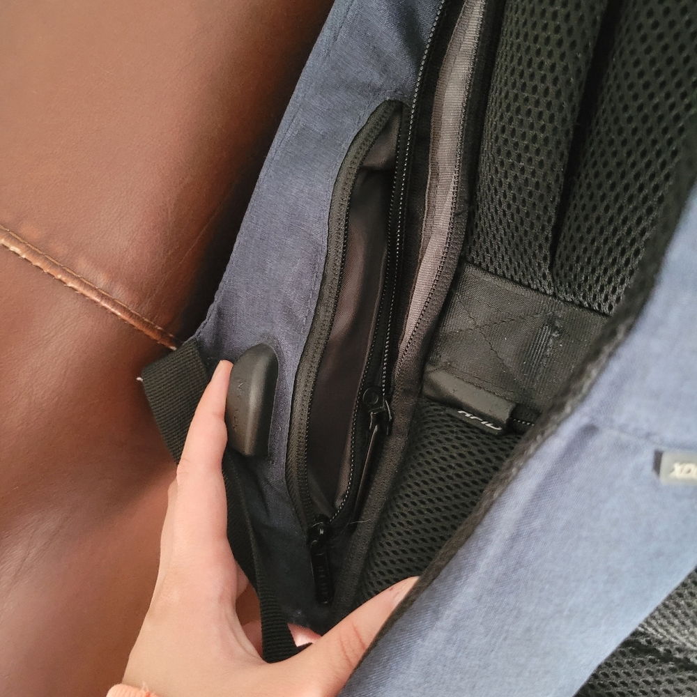 Navy Anti-Theft Backpack - Picture 7 of 10